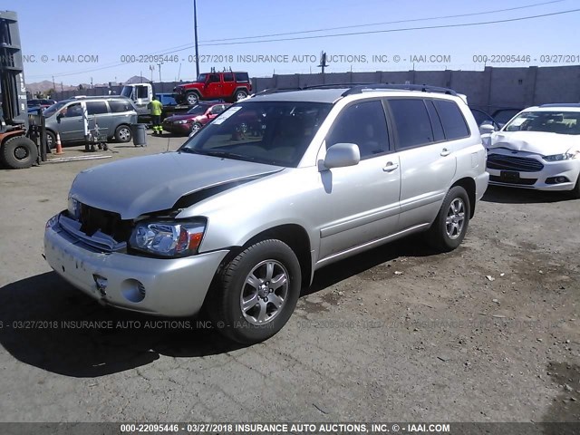 JTEDP21A150060811 - 2005 TOYOTA HIGHLANDER LIMITED SILVER photo 2