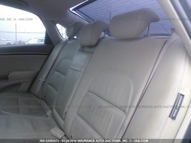 KMHFC46F96A120883 - 2006 HYUNDAI AZERA SE/LIMITED BEIGE photo 8