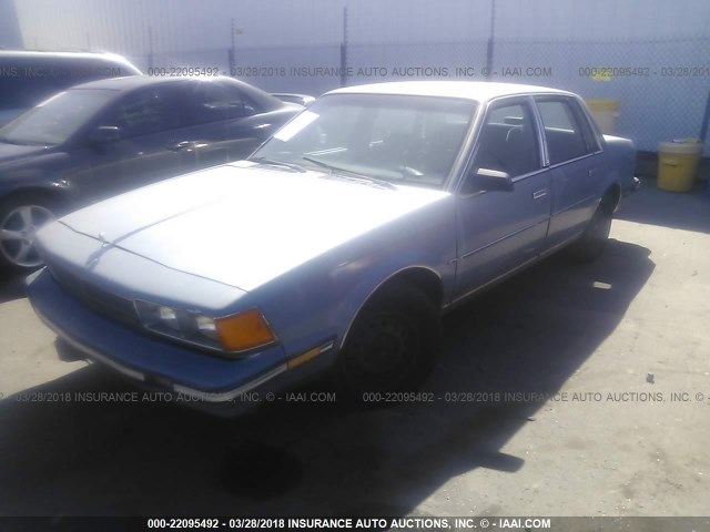 1G4AL19R0G6420234 - 1986 BUICK CENTURY LIMITED BLUE photo 2