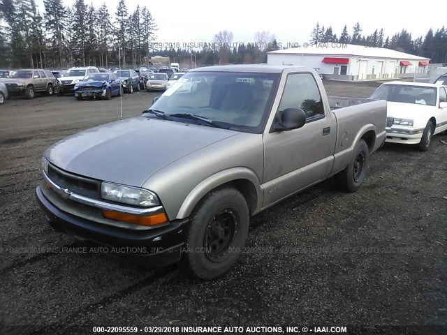 1GCCS1448WK239030 - 1998 CHEVROLET S TRUCK S10 TAN photo 2