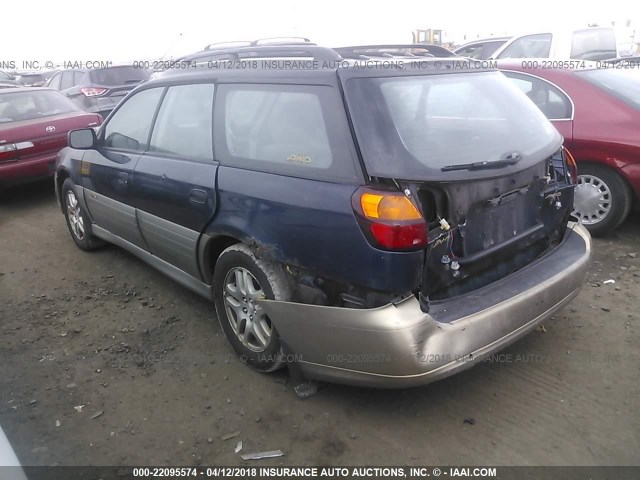 4S3BH675717610184 - 2001 SUBARU LEGACY OUTBACK AWP 深蓝色 照片 3