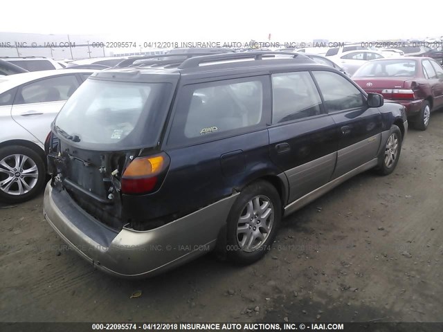4S3BH675717610184 - 2001 SUBARU LEGACY OUTBACK AWP 深蓝色 照片 4