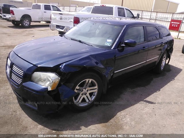 2D4FV48V75H683503 - 2005 DODGE MAGNUM SXT Dark Blue photo 2