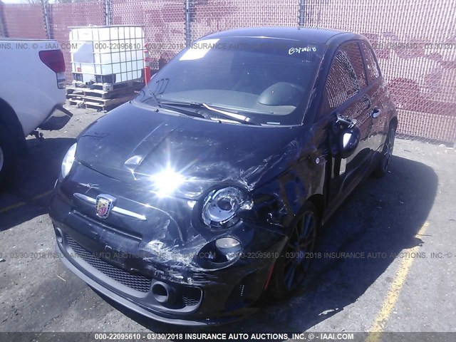 3C3CFFFH9FT625184 - 2015 FIAT 500 ABARTH BLACK photo 2