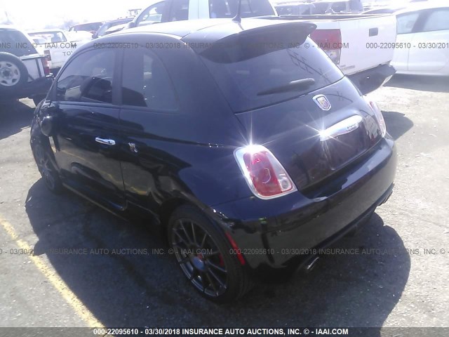 3C3CFFFH9FT625184 - 2015 FIAT 500 ABARTH BLACK photo 3