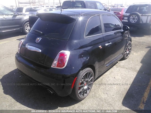 3C3CFFFH9FT625184 - 2015 FIAT 500 ABARTH BLACK photo 4