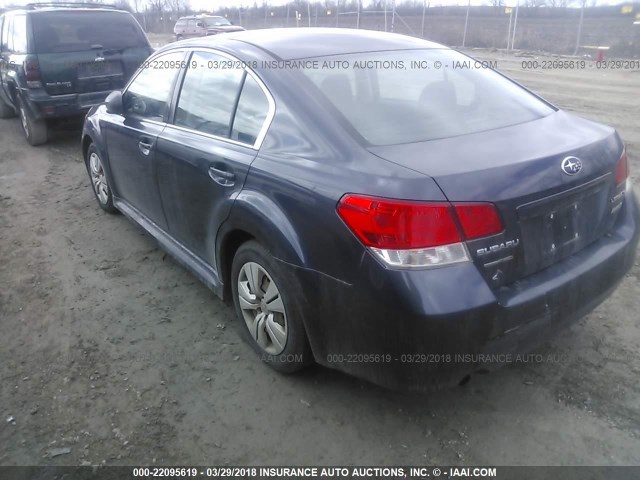 4S3BMBA6XB3212823 - 2011 SUBARU LEGACY 2.5I GRAY photo 3