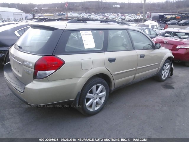 4S4BP61CX96316897 - 2009 SUBARU OUTBACK 2.5I TAN photo 4