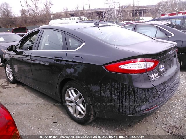 3FA6P0H76FR166237 - 2015 FORD FUSION SE BLACK photo 3