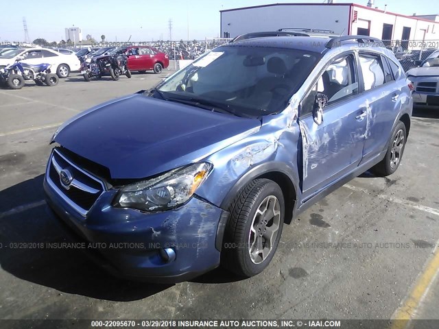 JF2GPACC9F8310875 - 2015 SUBARU XV CROSSTREK 2.0 PREMIUM BLUE photo 2