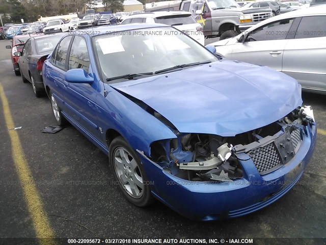 3N1AB51D26L525685 - 2006 NISSAN SENTRA SE-R SPEC V BLUE photo 1