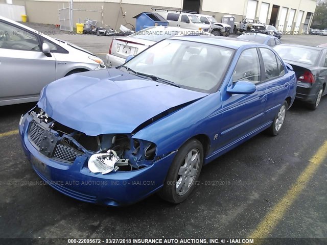 3N1AB51D26L525685 - 2006 NISSAN SENTRA SE-R SPEC V BLUE photo 2