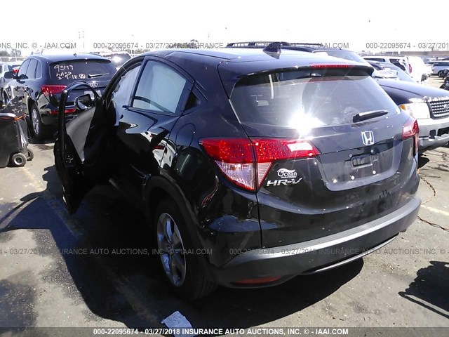 3CZRU5H35HG708222 - 2017 HONDA HR-V LX BLACK photo 3