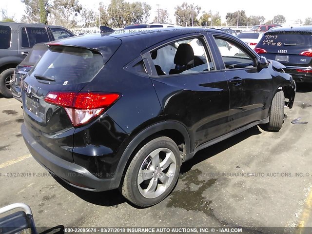 3CZRU5H35HG708222 - 2017 HONDA HR-V LX BLACK photo 4