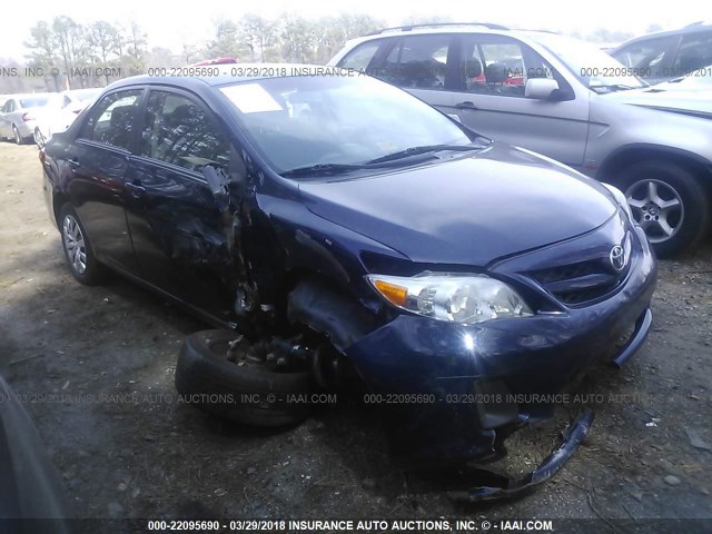 2T1BU4EE5CC889476 - 2012 TOYOTA COROLLA S/LE BLUE photo 1