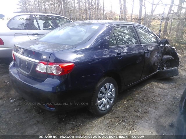 2T1BU4EE5CC889476 - 2012 TOYOTA COROLLA S/LE BLUE photo 4