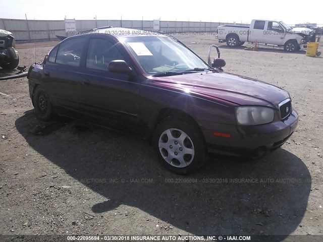 KMHDN45D11U083238 - 2001 HYUNDAI ELANTRA GLS/GT MAROON photo 1