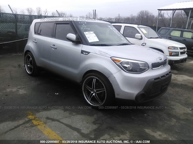 KNDJN2A20E7704084 - 2014 KIA SOUL SILVER photo 1