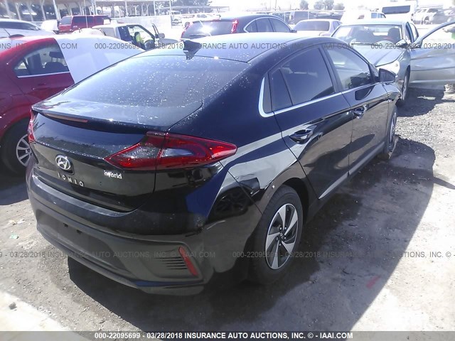 KMHC75LC5HU049173 - 2017 HYUNDAI IONIQ SEL BLACK photo 4