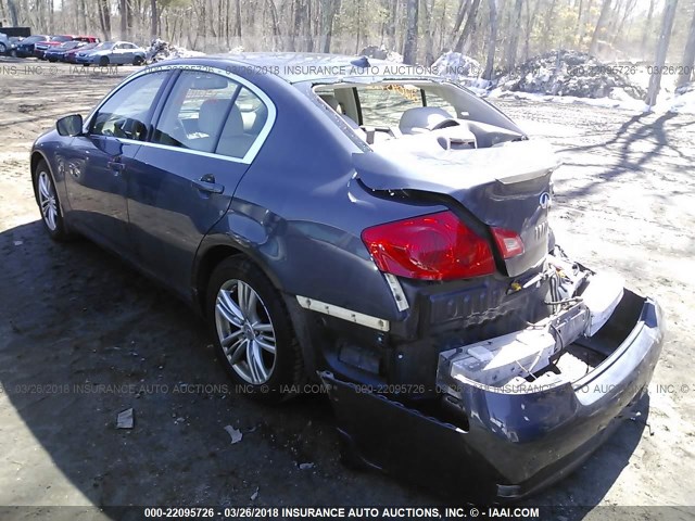 JN1CV6ARXAM252107 - 2010 INFINITI G37 GRAY photo 3