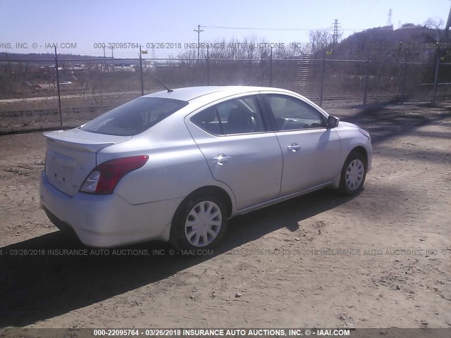 3N1CN7AP8FL927006 - 2015 NISSAN VERSA S/S PLUS/SV/SL SILVER photo 4