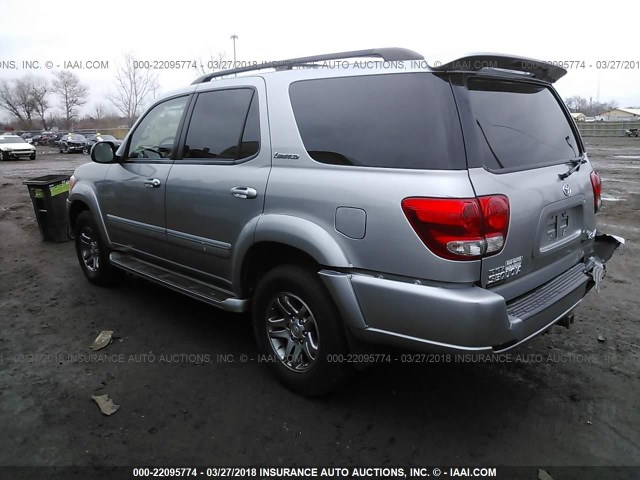 5TDBT48A17S284721 - 2007 TOYOTA SEQUOIA LIMITED SILVER photo 3