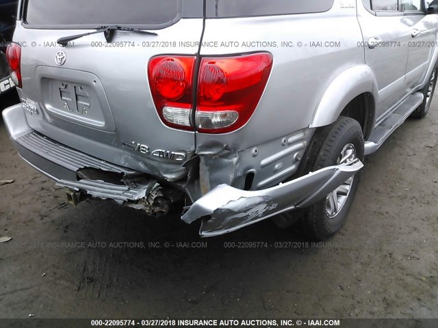 5TDBT48A17S284721 - 2007 TOYOTA SEQUOIA LIMITED SILVER photo 6