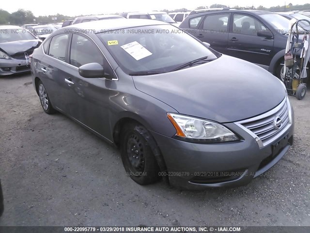 3N1AB7AP5FY213921 - 2015 NISSAN SENTRA S/SV/SR/SL GRAY photo 1