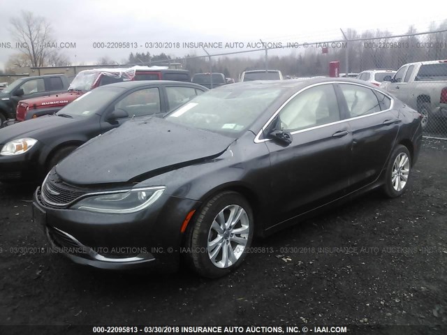 1C3CCCAB5FN688650 - 2015 CHRYSLER 200 LIMITED GRAY photo 2