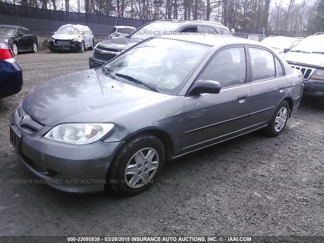 1HGES16305L026631 - 2005 HONDA CIVIC DX VP Boz foto 2