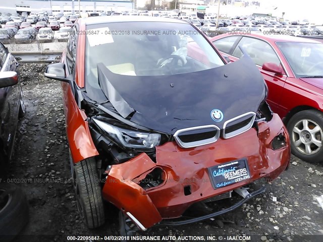 WBY1Z4C51FV500302 - 2015 BMW I3 REX ORANGE photo 6