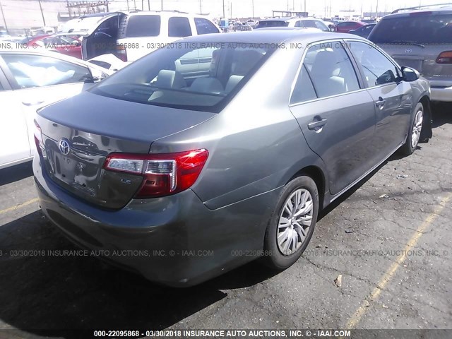 4T1BF1FK3DU647718 - 2013 TOYOTA CAMRY L/SE/LE/XLE GRAY photo 4