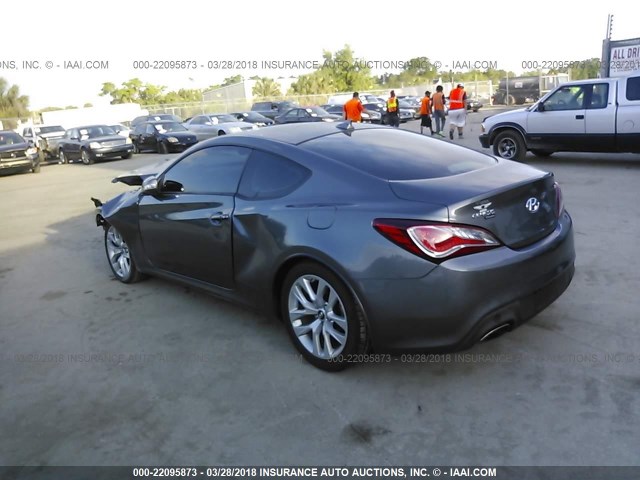 KMHHT6KJ3GU137046 - 2016 HYUNDAI GENESIS COUPE 3.8L GRAY photo 3