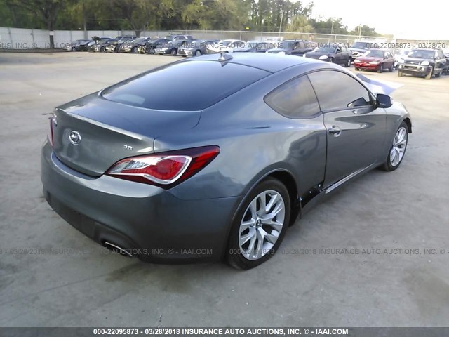 KMHHT6KJ3GU137046 - 2016 HYUNDAI GENESIS COUPE 3.8L GRAY photo 4