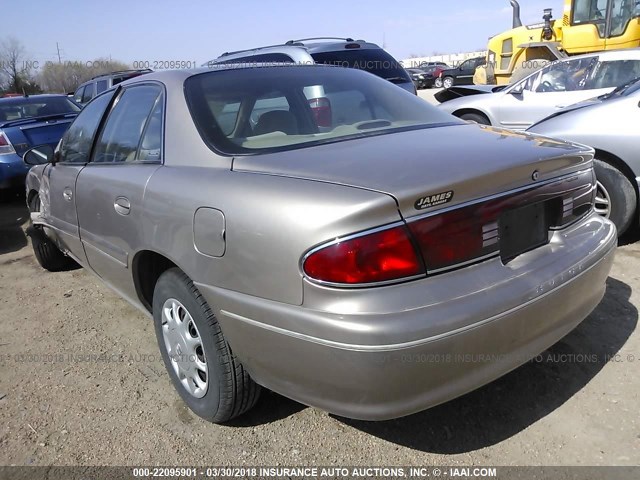 2G4WS52J311124417 - 2001 BUICK CENTURY CUSTOM TAN photo 3