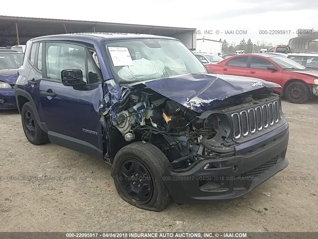 ZACCJBAW8GPD18140 - 2016 JEEP RENEGADE SPORT BLUE photo 1