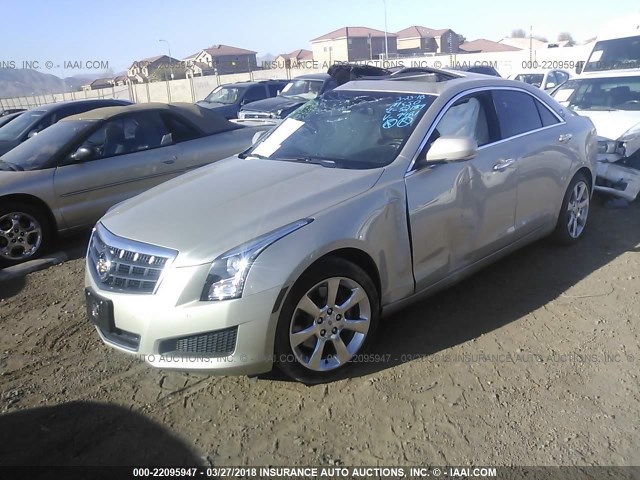 1G6AB5RX6E0119421 - 2014 CADILLAC ATS LUXURY GOLD photo 2