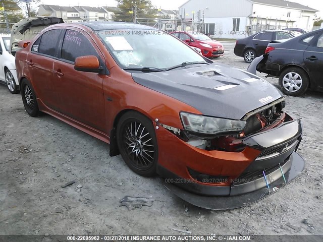 JA3AU86WX9U018304 - 2009 MITSUBISHI LANCER GTS ORANGE photo 1