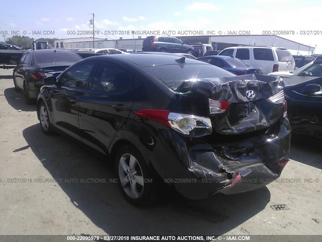 5NPDH4AEXDH439002 - 2013 HYUNDAI ELANTRA GLS/LIMITED BLACK photo 3