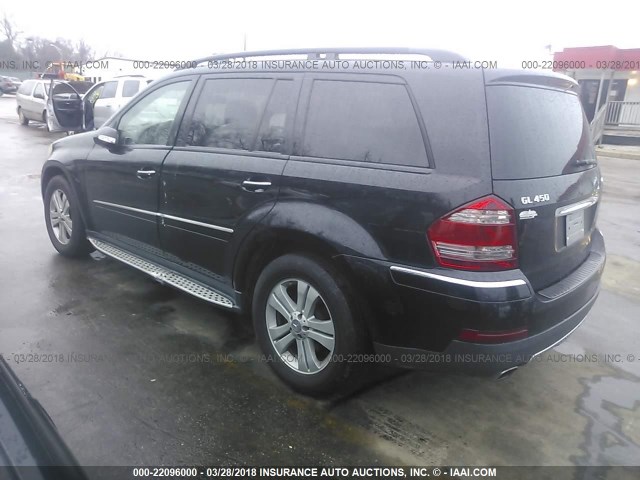 4JGBF71E48A439729 - 2008 MERCEDES-BENZ GL 450 4MATIC BLACK photo 3