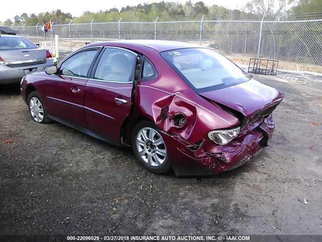 2G4WC532851308648 - 2005 BUICK LACROSSE CX MAROON photo 3