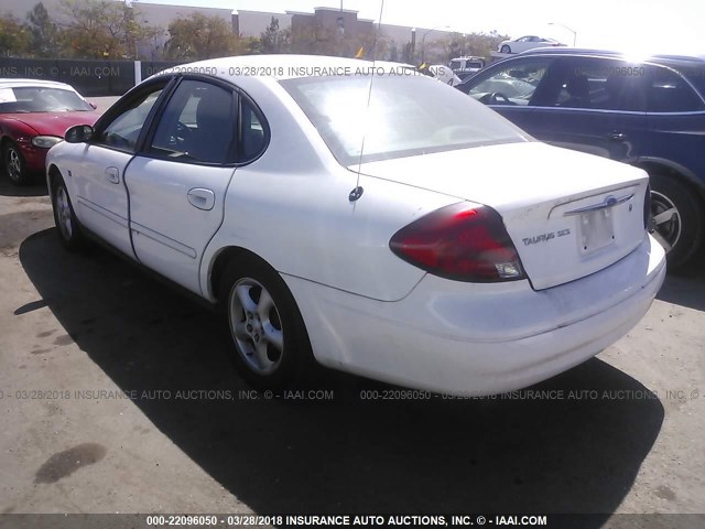 1FAFP55S21A294385 - 2001 FORD TAURUS SES WHITE photo 3
