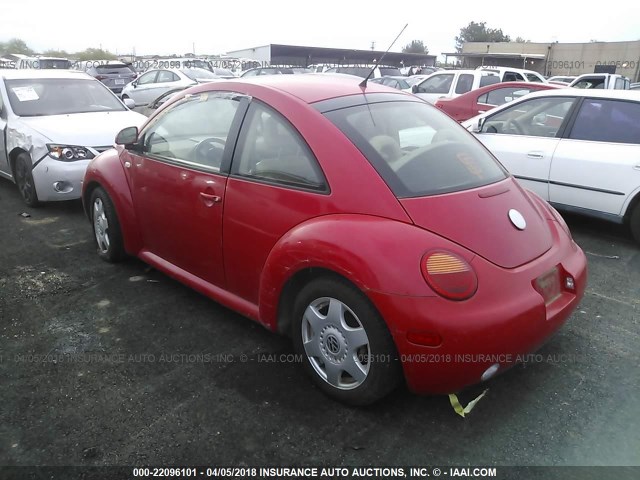 3VWDD21C8YM459955 - 2000 VOLKSWAGEN NEW BEETLE GLX 红色 照片 3