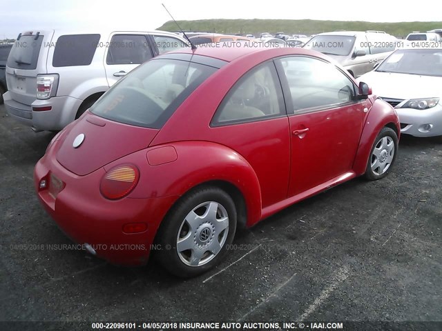 3VWDD21C8YM459955 - 2000 VOLKSWAGEN NEW BEETLE GLX 红色 照片 4
