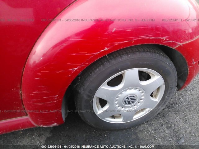 3VWDD21C8YM459955 - 2000 VOLKSWAGEN NEW BEETLE GLX 红色 照片 6