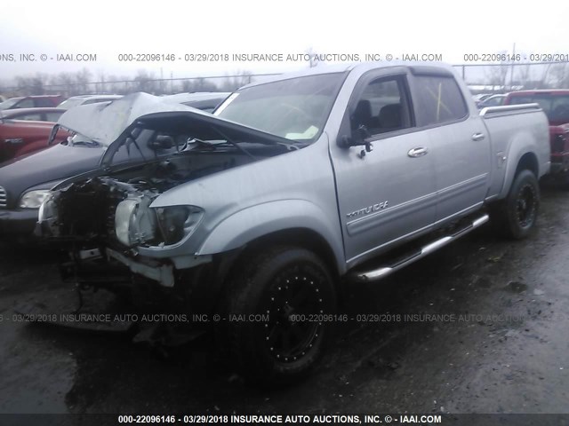 5TBDT44126S536966 - 2006 TOYOTA TUNDRA DOUBLE CAB SR5 GRAY photo 2