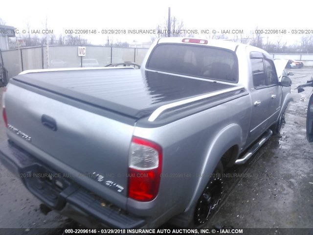 5TBDT44126S536966 - 2006 TOYOTA TUNDRA DOUBLE CAB SR5 GRAY photo 4