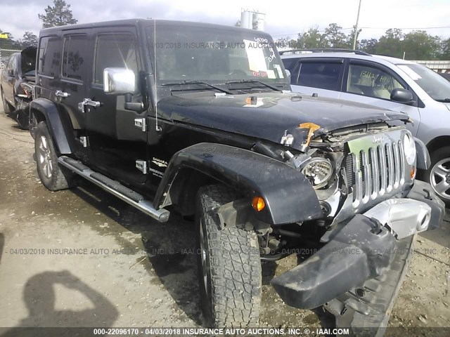 1C4BJWEG2DL501720 - 2013 JEEP WRANGLER UNLIMITE SAHARA BLACK photo 1