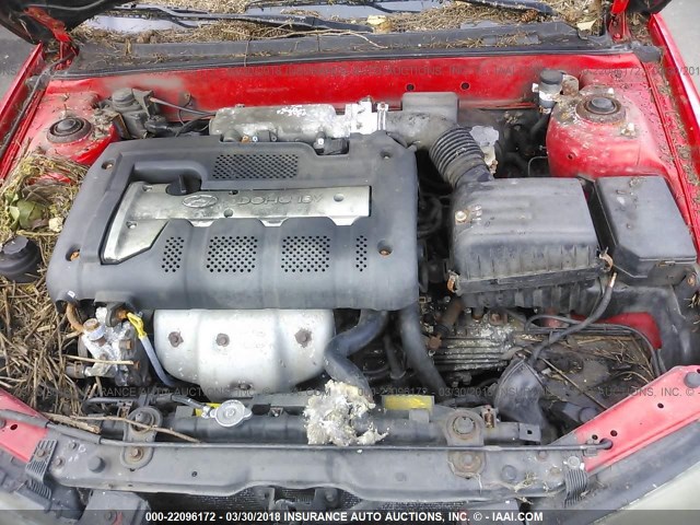 KMHDN55DX2U036670 - 2002 HYUNDAI ELANTRA GLS/GT RED photo 10