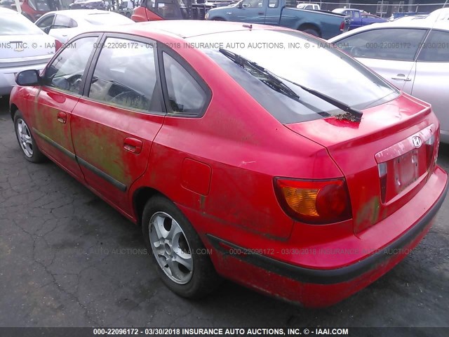 KMHDN55DX2U036670 - 2002 HYUNDAI ELANTRA GLS/GT RED photo 3